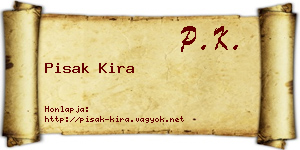 Pisak Kira névjegykártya